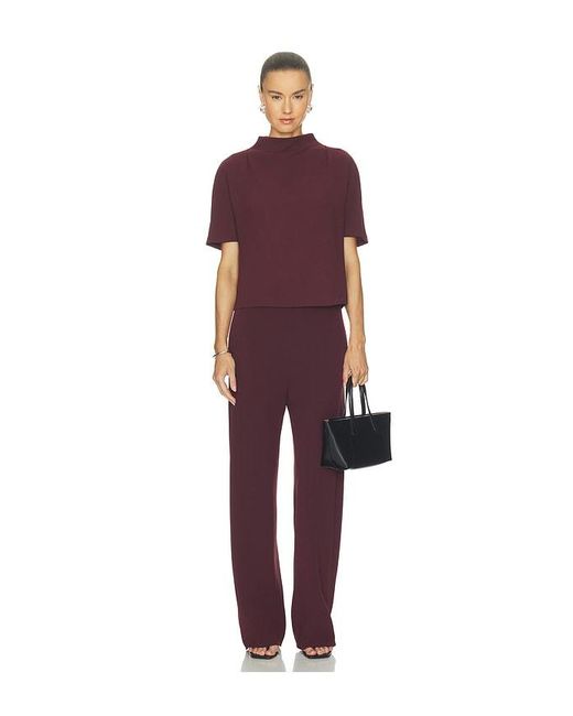 Vince Red Colette High Waist Crepe Bias Pant