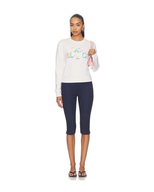 Casablanca White Stacked Logo Jumper