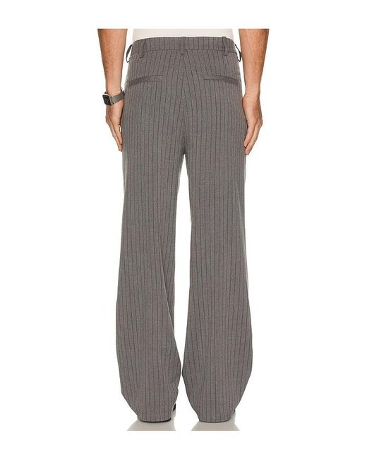 KROST Gray Herringbone Pleated Trousers for men