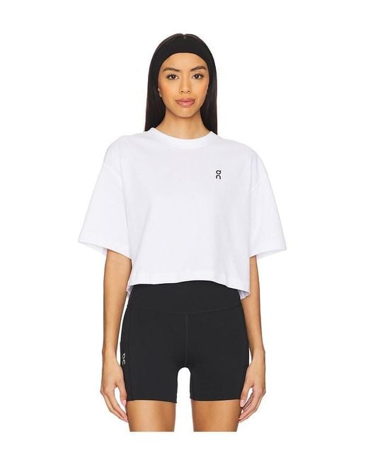 On Shoes White Club Boxy Tee