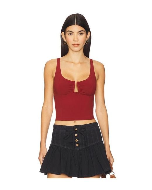 Free People Red Trägertop Ahead Of The Curve