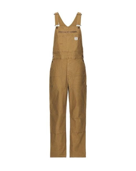 Levi's Cotton Utility Bib Overalls in Natural for Men | Lyst