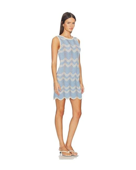 MINKPINK Blue Solange Knit Mini Dress