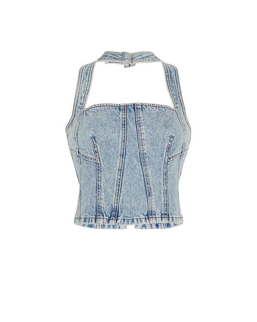 GRLFRND Blue Tianna Halter Bustier