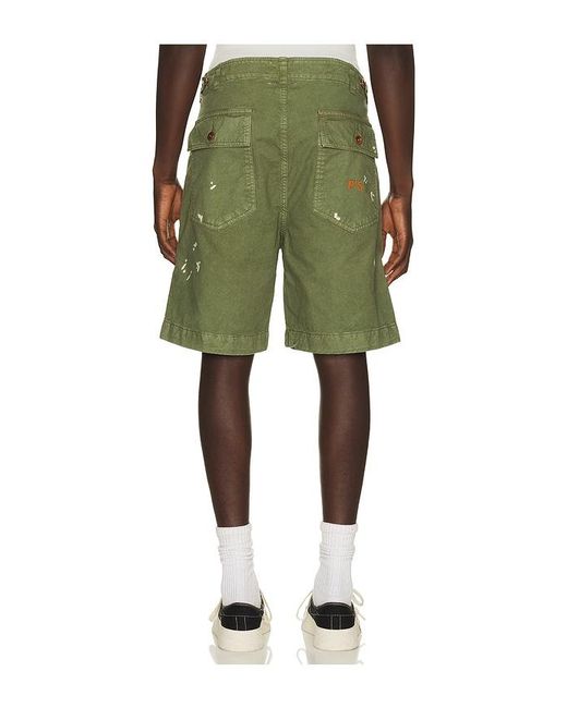 President's Green Bermuda Fatigue Dust Shorts for men