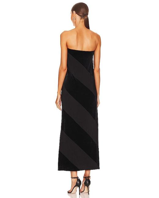 Norma Kamali Black Spiral Strapless Dress
