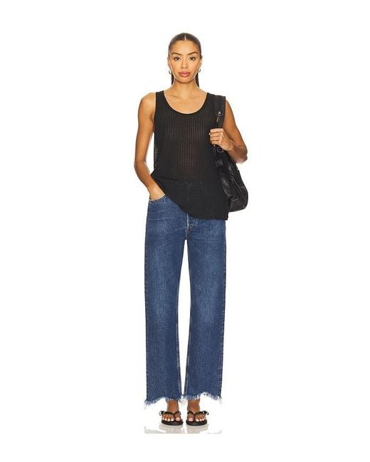 Agolde Blue 90S Mid Rise Loose Fit Jeans