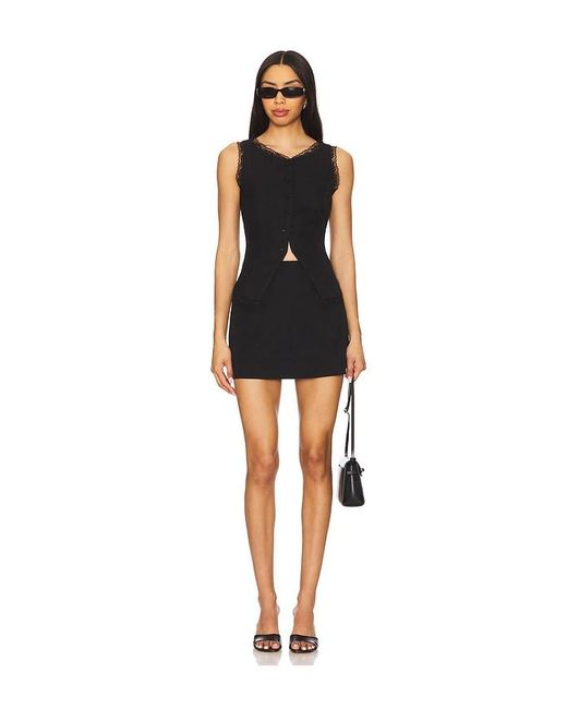 For Love & Lemons Black Shawna Vest