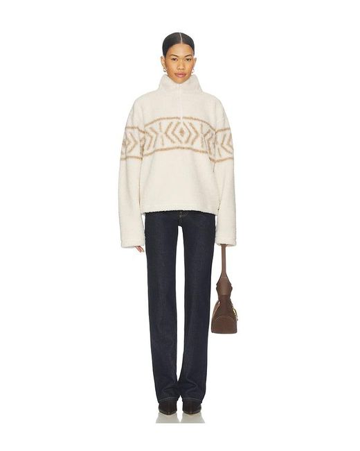 Lovers + Friends Natural Dani Half Zip Pullover