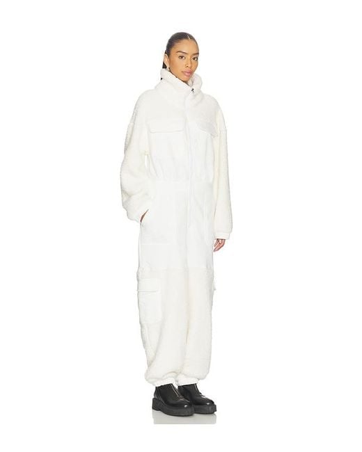 Free People White X Fp Movement Salopette Coverall Jumpsuit