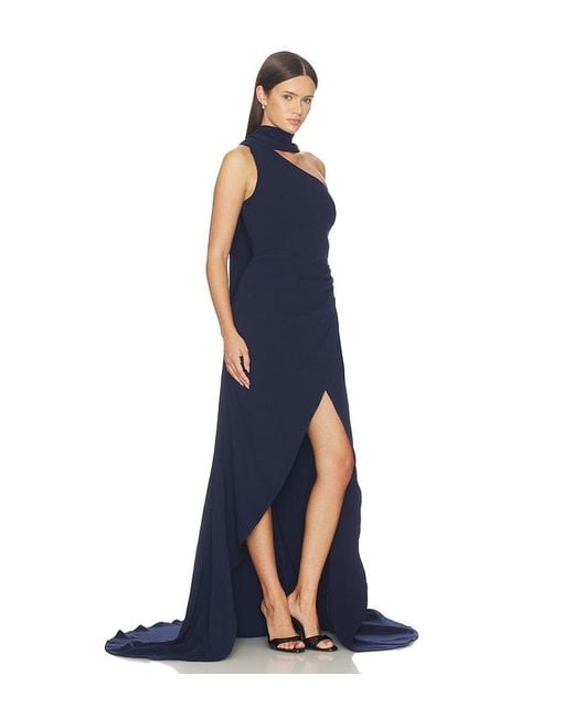 Elliatt Blue Leonara One Shoulder Gown
