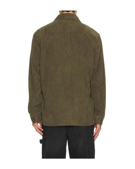 Babylon Green Corduroy Shirt for men