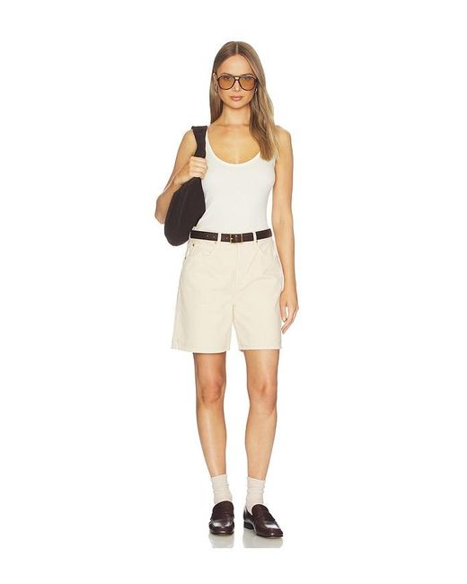 SLVRLAKE Denim White Square Short