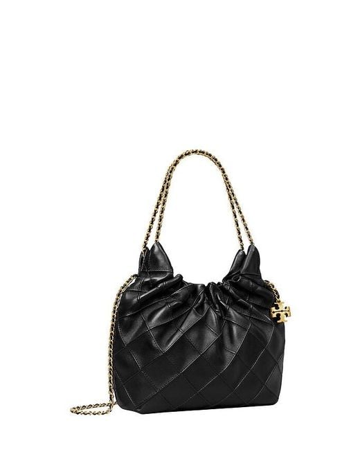 Tory Burch Black Mini-Hobotasche Fleming