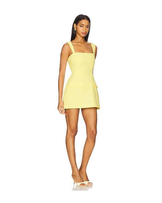 Amanda Uprichard Yellow Bethany Skort Romper