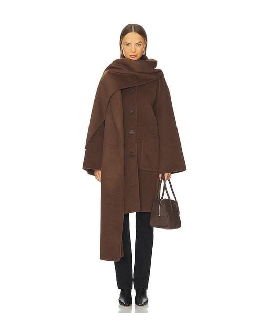 L'academie Brown 'Academie Melba Wool Coat