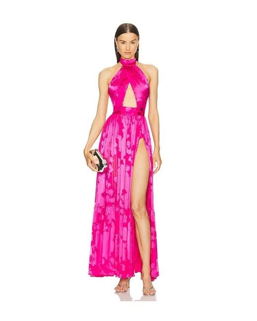 Michael Costello Pink X Revolve Carolina Gown