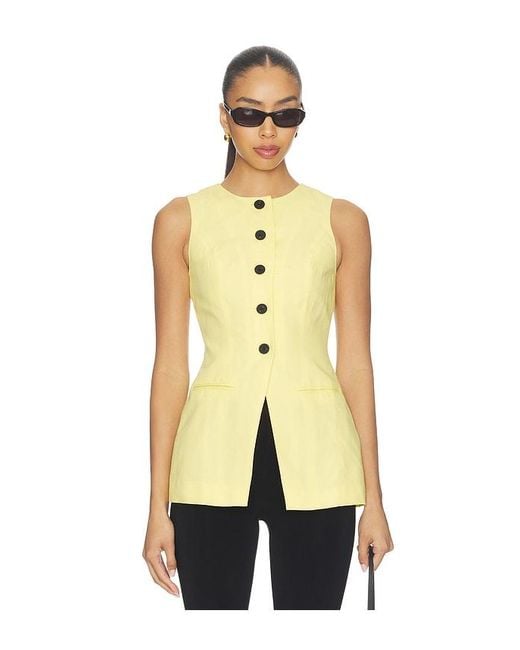 ALIGNE Natural Leo Linen Mix Waistcoat