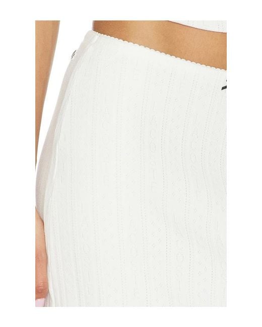 Lacoste White Pointelle Skirt