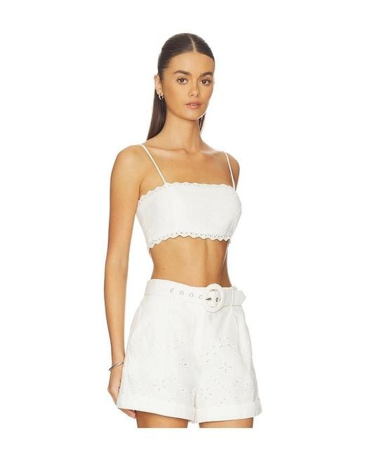 Hemant & Nandita White Bandeau Top