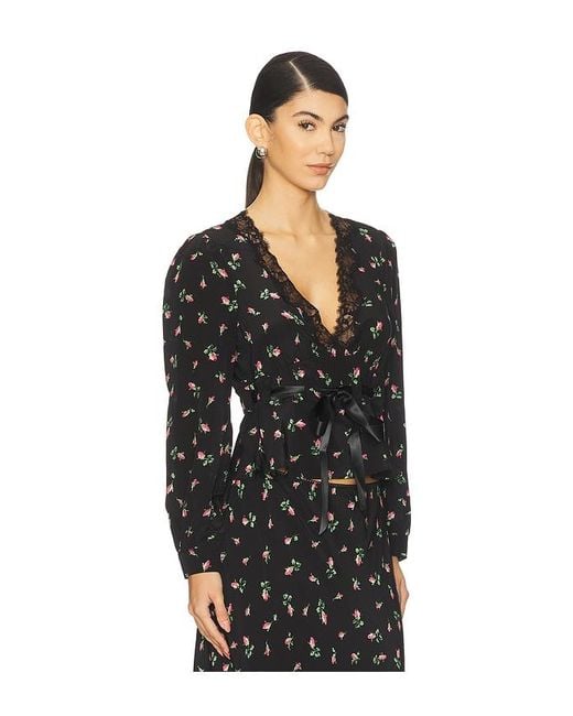 Rixo Black Charis Top