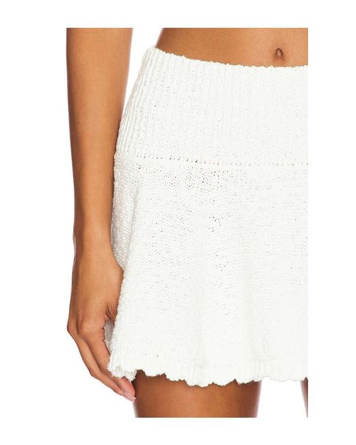 MAJORELLE White Pippa Mini Skirt