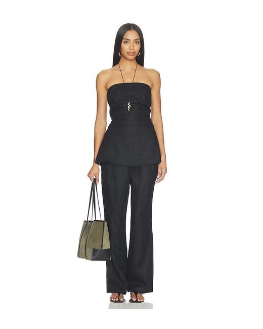 Faithfull The Brand Black Capriolla Pant
