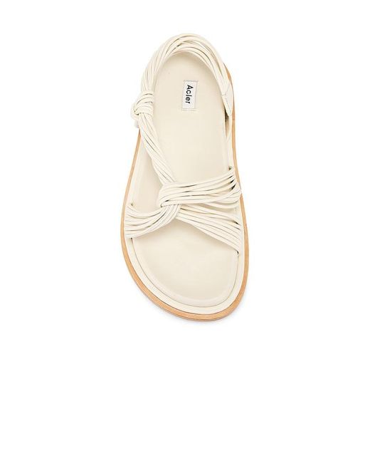 Acler White Iverly Knot Sandal