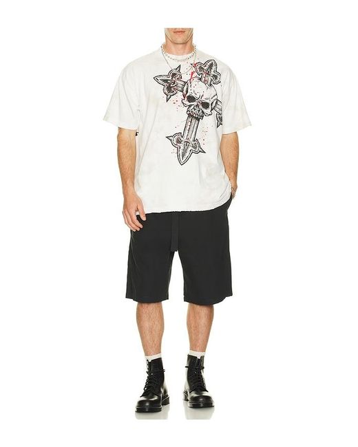 Affliction White Cross Tee for men