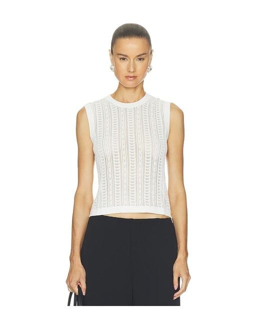 Anine Bing White Moni Crop Tank