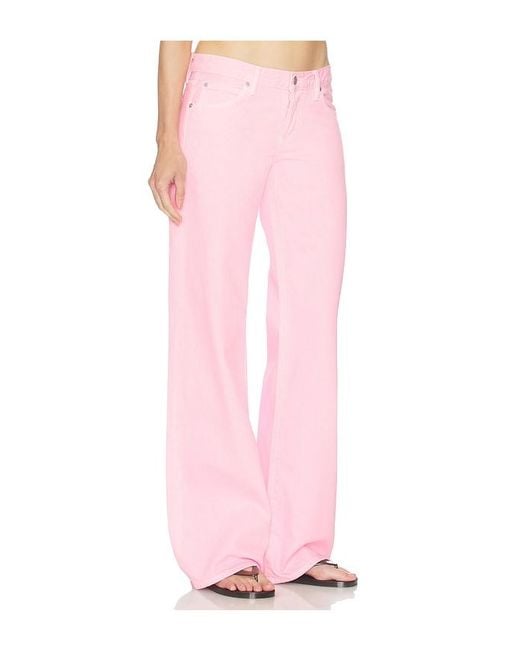 FRAME Pink The Wide Leg Jeans