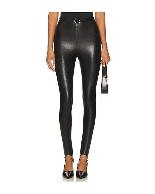 Commando Black Faux Leather Stirrup