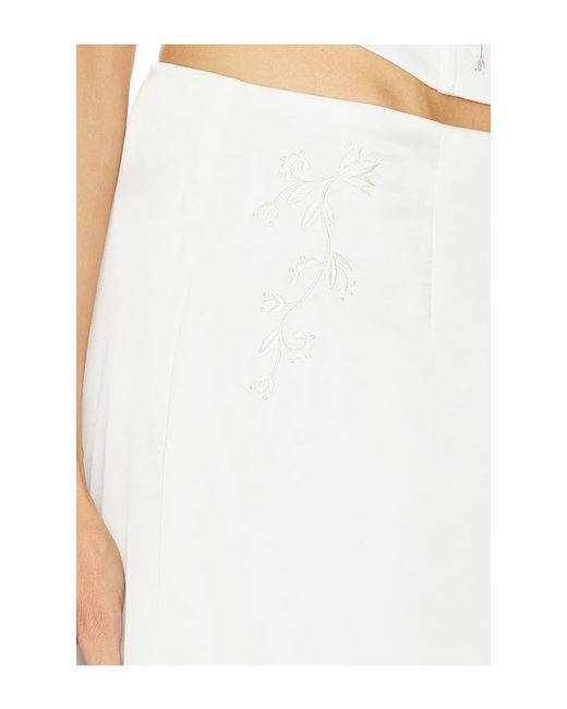 Runaway the Label White Emberly Midi Flounce Skirt
