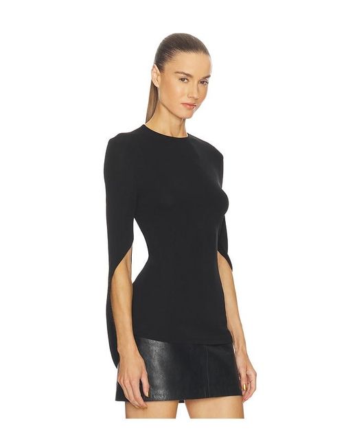 Alexander Wang Black Drape Back Sleeves Top