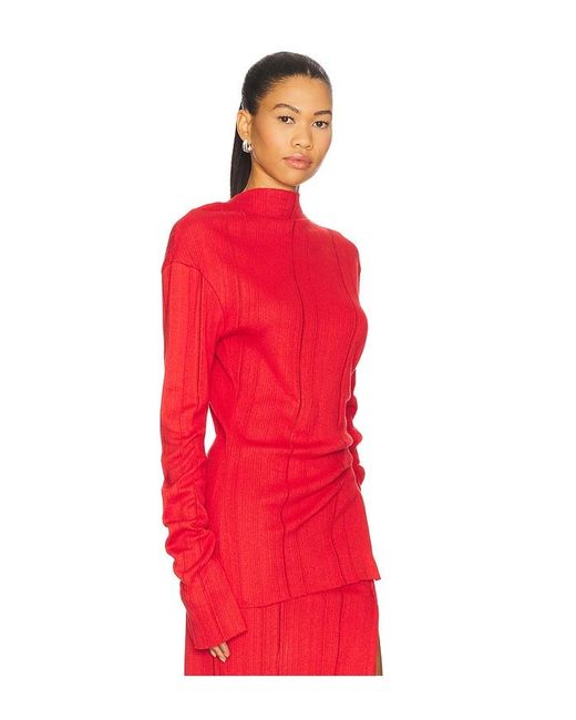Jade Cropper Red Long Sleeve Top