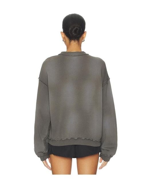 Guess Gray Boxy Crewneck Sweater for men