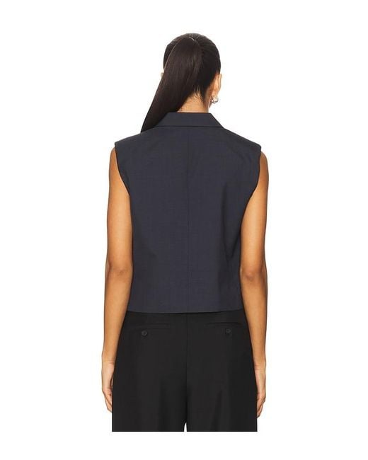 Theory Black Peak Double Breasted Vest