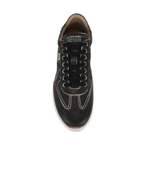 AllSaints Black Liam Low Top Sneaker for men