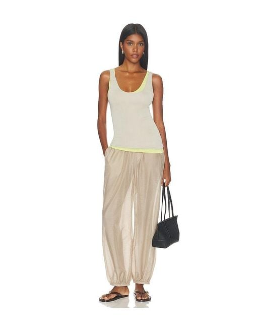 DONNI. Natural The Silk Cotton Sheer Balloon Pant