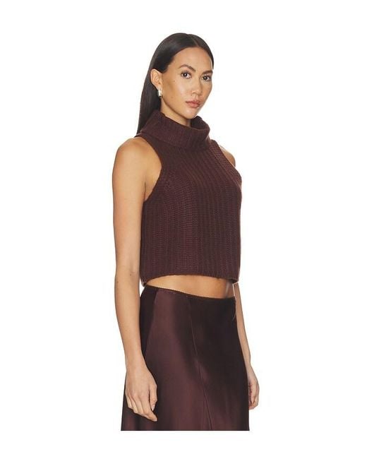 SABLYN Red Saige Cropped Turtleneck Top