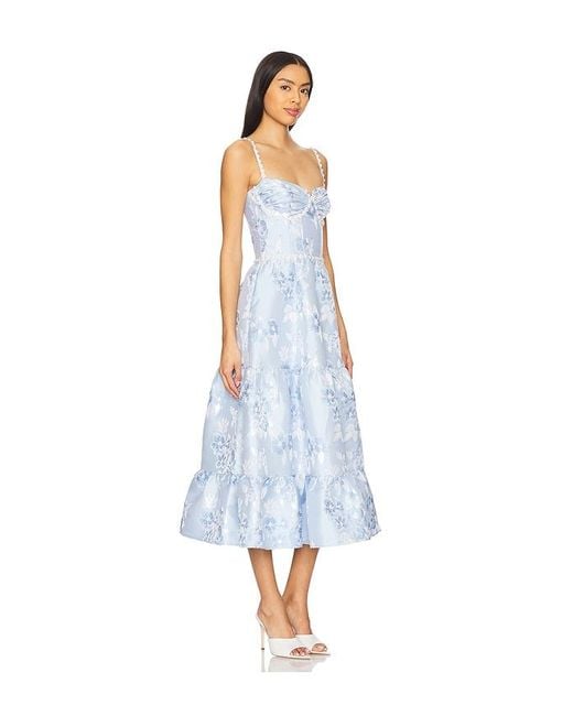 V. Chapman White Lorenza Midi Dress