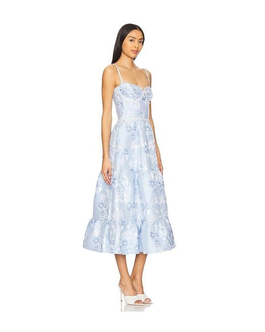 V. Chapman White Lorenza Midi Dress
