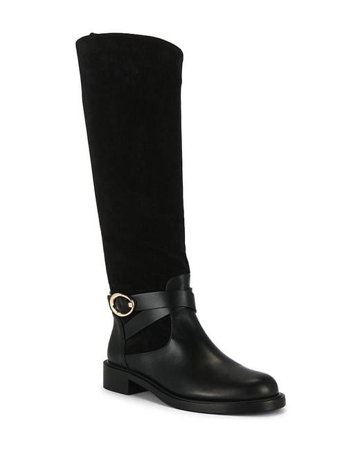 Stuart Weitzman Black Benni Riding Boot