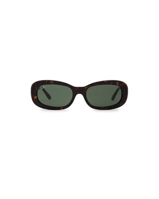 Ray-Ban Green Rectangular Sunglasses