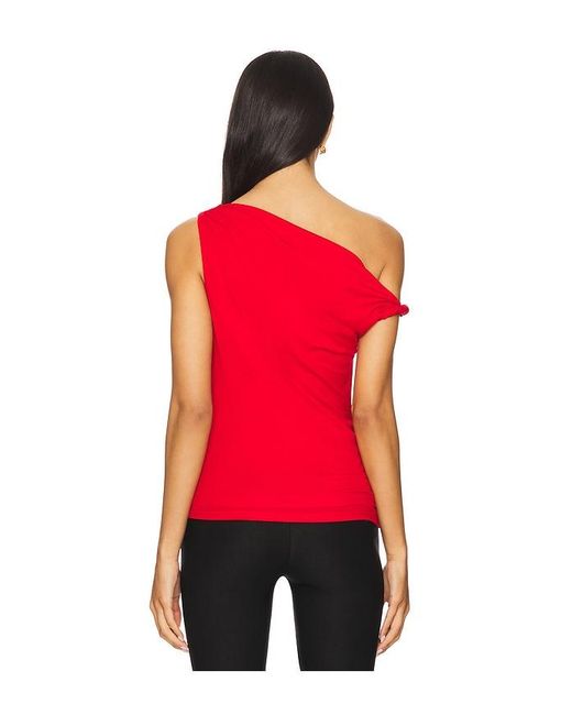 Line & Dot Red Erina Top