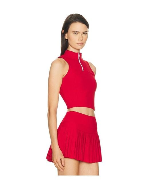 Gold Hinge Red Day To Night Quarter Zip Top