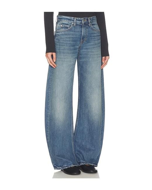 GRLFRND Blue Rory Short Rise Baggy