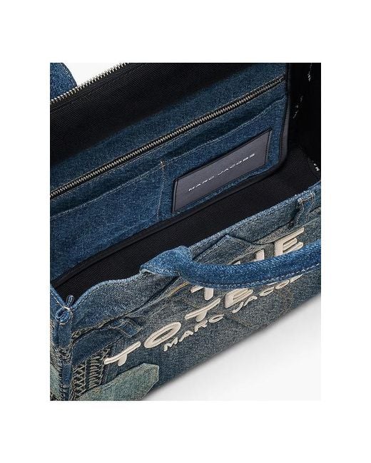 Marc Jacobs Blue The Deconstructed Denim Medium Tote Bag