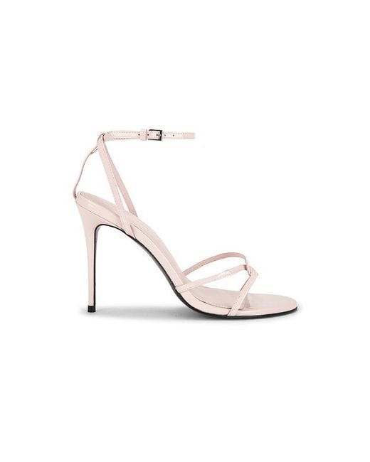 Black Suede Studio White Miley 100 Sandal