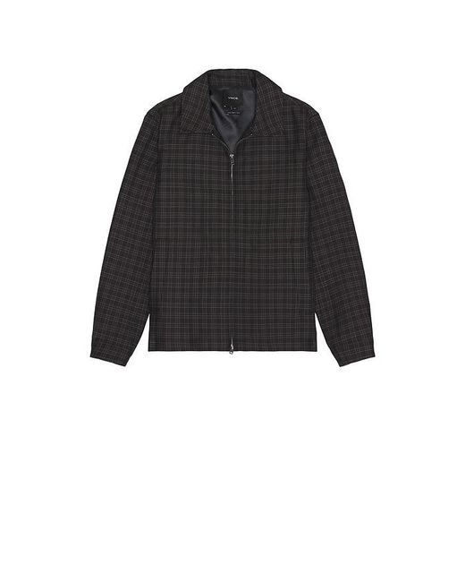 Vince Black Plaid Zip Jacket for men